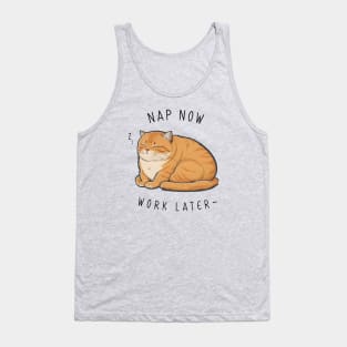 NAP NOW SLEEP LATER CAT Tank Top